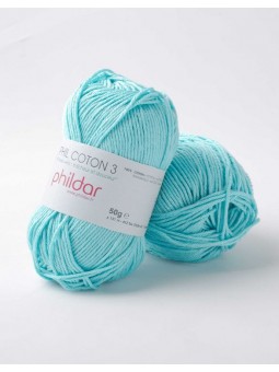 COTON 3 - Phildar - Cyan