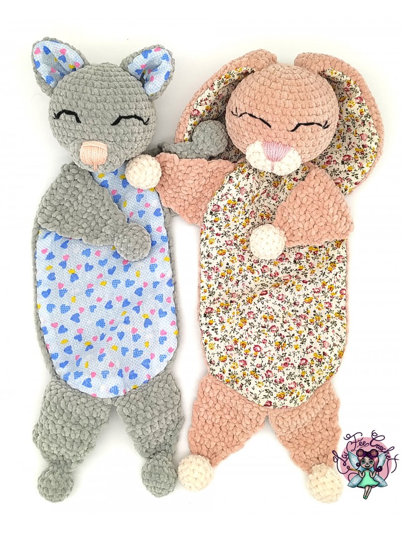 Tutoriel duo doudou naissance au crochet