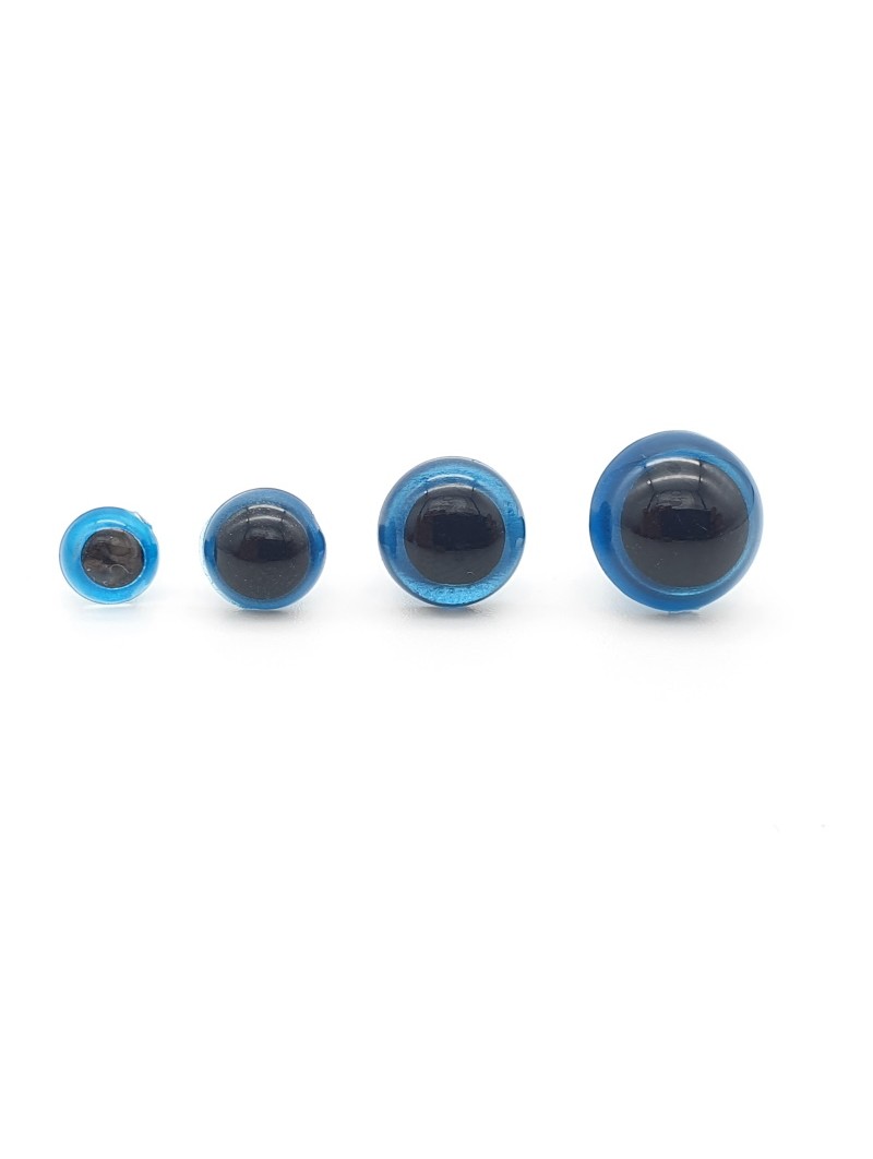 Yeux De Sécurité de couleurs TAILLE YEUX 8mm COULEUR YEUX Bleu PACK 1 Paire