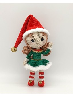 Lutin farceur crocheté main, lutin du père noël, lutine farceuse -   France