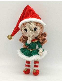 Lutin farceur crocheté main, lutin du père noël, lutine farceuse -   France